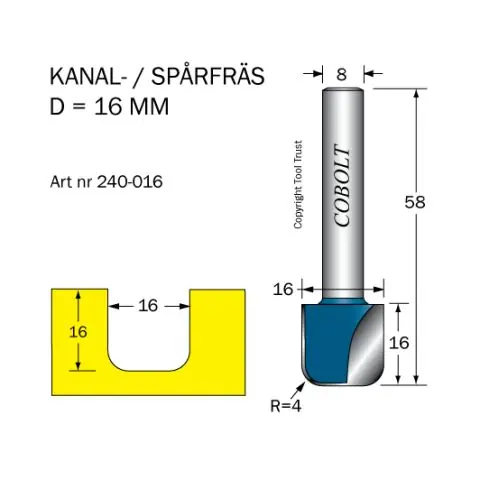 Cobolt 240-016 Kanalfräs Rabatt